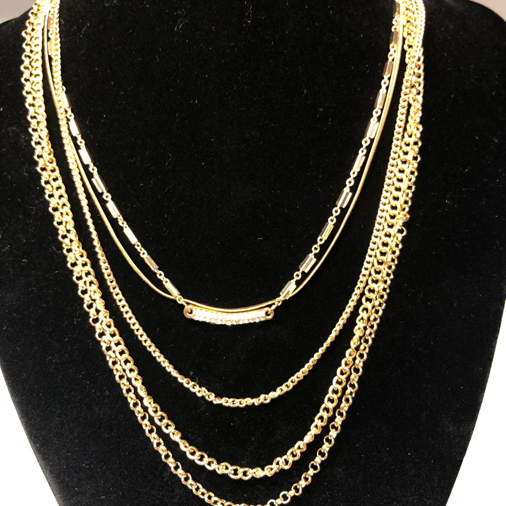 Elizabeth And James Goldtone Multi-Layer Necklace